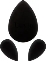 Luvia Beauty Blender Sponge Set 3 Black Makeup Sponges - Super Soft Blending Sponge in 2 Sizes for Precise and Large-Area Blending of Cosmetics