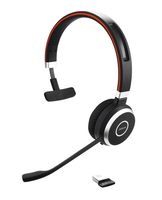 Jabra Evolve 65, przewodowe i bezprzewodowe, rozmowy/muzyka, 20-20000 Hz, 282 g, słuchawki, czarny