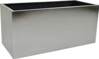 VIVANNO Pflanztrog Edelstahl MAXI Kasten, Silber gebürstet - 80x40x40 cm