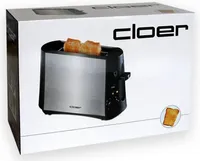 CLOER Toaster 3890 1Scheibe 600Watt Edelstahl/schwarz