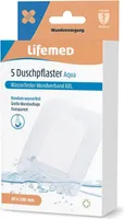 12x Lifemed Duschpflaster Aqua 5er XXL 10cm Wasserfest Schutz Tattoo Transparent