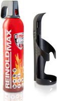 XENOTEC Premium Feuerlöschspray – 1 x 750ml – 1 Wandhalter - Stopfire – Autofeuerlöscher – REINOLDMAX – inklusive Wandhalterung schwarz – wiederverwendbar