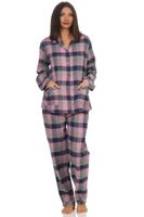 auch in Übergrössen 201 90 933 Edler Damen Pyjama Schlafanzug langarm