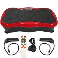 Vibrationsplatte mit Bluetooth LCD Vibrationstrainer Fitness Fernbedienung Trainingsbänder Vibro Sports Shaper Oszillation Trainingsgerät 3D 4D Retoo