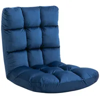 1852 Komfort-Sitzkissen mit Armlehnen Rückenlehne 6-fach verstellbar B=52cm  L=82cm D=7cm blau