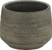 Dehner Übertopf Elias, handgefertigt, Ø 26 cm, Höhe 21 cm, Keramik, braun