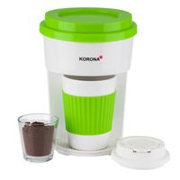KORONA Kaffee To Go Kaffeemaschine Grün/Weiß mit Becher
