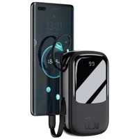 Baseus Powerbank 22.5W Mit Schnellladung  Digital Display Schnell-Ladegerät 20000mAh mit Typ-C Ladekabel für Smartphones Schwarz