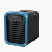 220V Mini Klimaanlage Halbleiterkühlung Mini Tragbare Befeuchtung Desktop Luftkühler Lüfter 3 Modus für Zuhause, Büro, Reisen, Outdoor Farbe: Blau+schwarz