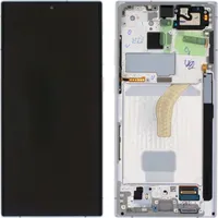 Samsung LCD Display Kompletteinheit GH82-27488C / GH82-27489C für Galaxy S22 Ultra 5G Weiß / Phantom White