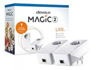 Devolo Magic 2 LAN: Weltweit schnellstes Powerline-Starterkit für zuverlässiges Heimnetzwerk einfach durch Wände und Decken hindurch über die Stromleitung bis 2400 Mbit/s, innovative G.hn-Technologie