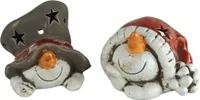 2er Set Windlicht Schneemann