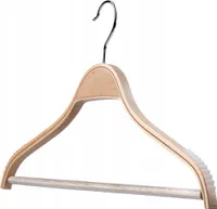 KADAX Kleiderbügel aus Holz mit eingekerbten Schultern, Hosensteg