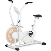 SportPlus I Profi Air Bike I mit Luftwiderstand & App Kompatibilität, Heimtrainer für HIIT, Fitness-Bike trainiert Arme und Beine, bis 135 kg, SP-FB-2100-W-iE