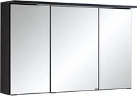 Bologna 3D-Spiegelschrank, graphitgrau, LED-Einbauleuchte