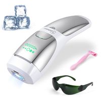 Hatteker IPL epilační přístroj pro ženy a muže, domácí použití Laserové odolné a bezbolestné odstranění chloupků safírovým zmrazovacím bodem pro obličej, celé tělo