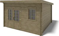 Gartenhaus, Gerätehaus 16m2 - 4x4m - 40mm - Imprägniert