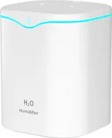 2L Doppelspray-Luftbefeuchter mit LED-Licht Cool Mist Auto Shut-Off Luftbefeuchter Tragbare Schreibtisch-Luftbefeuchter fuer Schlafzimmer Home Baby Room