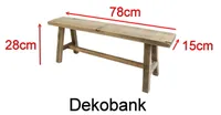 Dekobank Vintage Shabby Used-Look Bank Holz rustikal Blumenbank Deko Holzbank