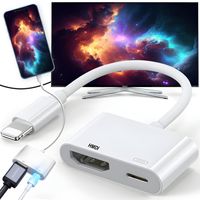 HDMI Lightning adaptér pro Apple iPhone 5 6 7 8 Plus X 11 12 13 14 15 iPad Air Pro Mini USB Hub kabel 1080p FHD Full HD Video Converter Retoo