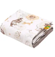 Sweet Teddy & Latte Velvet Babydecke PLÜSCH Kinderwagen 75x100cm