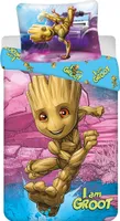 Kinderwendebettwäsche Marvel Groot i am Groot Bäumliches Wesen Bettdecke 140 x 200 + Kopfkissen 70 x 90 cm 100% Baumwolle