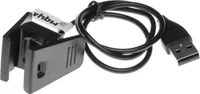 vhbw USB Ladekabel kompatibel mit Fitbit Charge 2 Smartwatch Fitnesstracker - Ladestation Schwarz, 50 cm