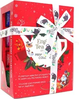 ETS - Tee Geschenk mit Schleife "Winter Kollektion, rot", BIO, 12 Pyramiden-Beutel