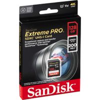 Karta Pamięci Sandisk Extreme Pro Sdxc 128Gb 200/90 Mb/S Uhs-I U3 (Sdsdxxd-128G-Gn4In)