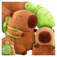 Capybara Kuscheltier Plüschtier mit kleine Schildkröte, Niedlichen Wasserschwein Spielzeug, Kinder Komfortobjekt Begleitpuppe 40CM
