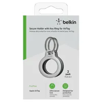 Belkin Bezpečné puzdro na AirTag s krúžkom na kľúče – čierne & biele – 2pack
