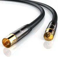 Primewire HDTV anténny kábel so 4-násobným tienením IEC samec na RF samicu / 75 Ohm / 135dB - 5 m