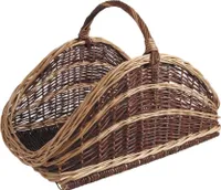 Kaminholzkorb aus buff Weide Abgerundet Sannover