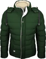Gesteppte Winterjacke mit Kapuze, grün, wärmendes Innenfutter, Größe S