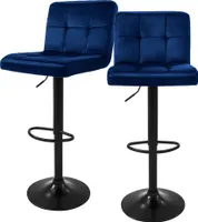 ML-Design 2er Set Barhocker Tresenhocker 360° drehbar, Gepolsterter Barstuhl mit Rückenlehne und Fußstütze, 63-83 cm