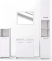 Vicco Badmöbel-Set Kiko, 4 Teile, Weiß