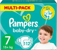 Pampers Baby Dry Gr.7 Extra Large 15+kg MonatsBox, 112 Stück - Größe 7 - 112 Stück
