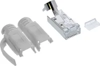 InLine® Crimpstecker Cat.6A RJ45 geschirmt, 3-teilig grau 100er Pack