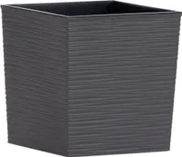 SIENA GARDEN Pflanzgefäß NIZZA GROOVE, anthrazit Rillenoptik, 25 x 25 x 26 cm