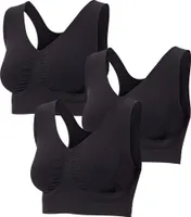 Patsy & Lou Damen 3er Pack Sport-BH, atmungsaktiv und feuchtigkeitsregulierend