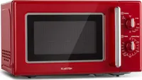 Klarstein Caroline, mikrovlnná trouba, 20 l, 700/1000 W, Ø 25.5 cm, QuickSelect, retro, červená