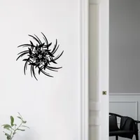 Wallity, Yapraklar, Wanddeko, Schwarz, Metall, 69 x 70 cm