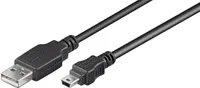 Microconnect USBAMB510 10m USB A mini-USB B samec černý USB kabel (USBAMB510)