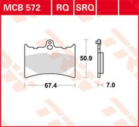 Klocki hamulcowe TRW Lucas 680-572 MCB572 All round organic