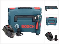 Bosch Professional GWB 12V-10 Akku Winkelbohrmaschine 12 V + 1x Akku 6,0 Ah + Ladegerät + L-Boxx