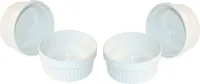 ToCi 6 x Soufflé Förmchen Ø 11 cm - Creme Brulee Schälchen | Ofenfeste Keramik Förmchen je 260 ml | Dessertschale Pastetenförmchen für Ragout Fin Schoko-Souffle