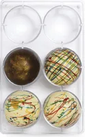 Decora Pralinenform - Halbkugel mittel - 7,5 cm  Decora Material:: Kunststoff, Farbe:: Transparent, Höhe:: 13,5cm