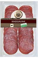 Rindersalami 100% regionales Rindfleisch | Rind Salami Wurst Aufschnitt | Rindswurst geräuchert | Abgehangene Rindssalami aus dem Räucherofen (Salami 80g)