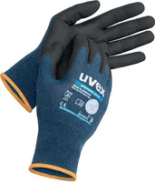 uvex Schutzhandschuh phynomic pro 2 blau, grau Gr. 6