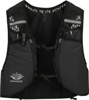 Vanaheimr Trinkweste mit Taschen, verstellbare Träger, Unisex, Laufweste, Wanderweste, Fahrradweste, Schwarz